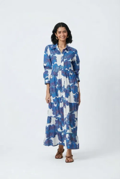 Ro's Garden Cc Jinette Maxi Dress In Blue