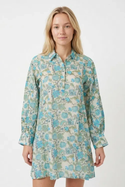 Ro's Garden Chloe Short Dress In Blue