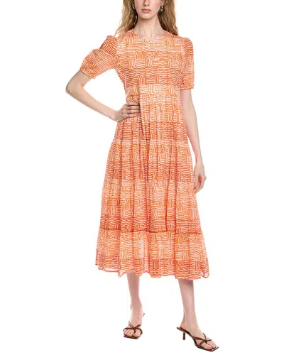 Ro's Garden Daphne Midi Dress In Orange