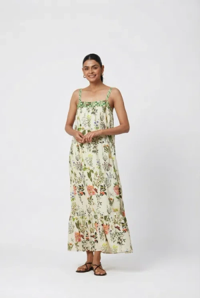 Ro's Garden Emb Natasha Maxi Dress In Multi