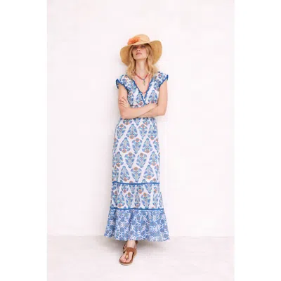 Ro's Garden Hilda Midi Dress In Blue