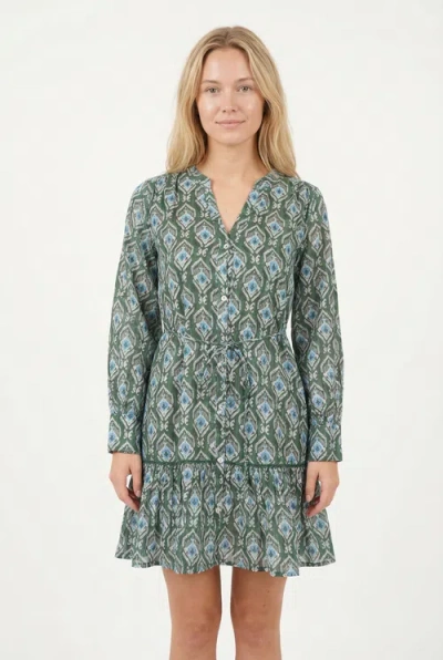 Ro's Garden Ines Short Dress In Green
