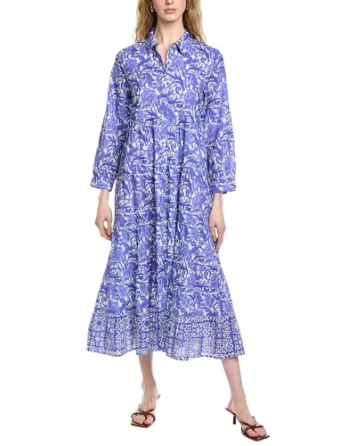 Ro's Garden Jinette Shirtdress In Blue