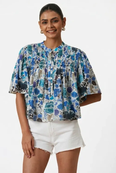 Ro's Garden Loretta Top In Blue
