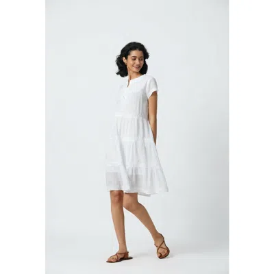 Ro's Garden Melanie Short Dress In White