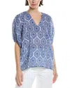 Ro's Garden Nancy Top In Blue