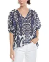 Ro's Garden Nancy Top In Blue