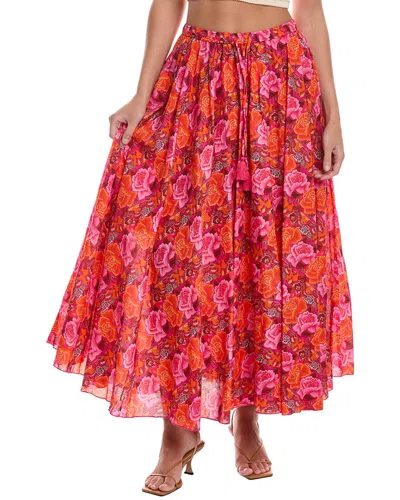 Ro's Garden Nenuphare Maxi Skirt In Pink