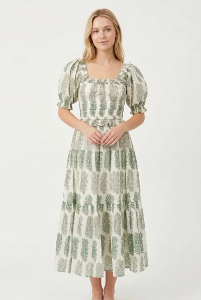 Ro's Garden Percy Midi Dress In Green