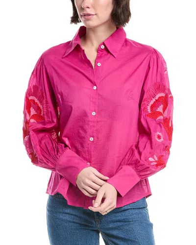 Ro's Garden Printed Shirt In Pink