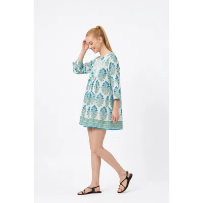 Ro's Garden Seychelles Short Tunic In Blue