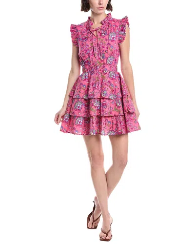 Ro's Garden Ruffle Mini Dress In Pink