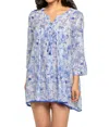 Ro's Garden Seychelles Tunic In Blue Anapolis In Blue
