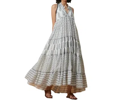 Ro's Garden Sofia Maxi Dress In Indienne Blue In Multi