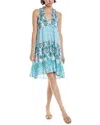 Ro's Garden Sofie Mini Dress In Blue