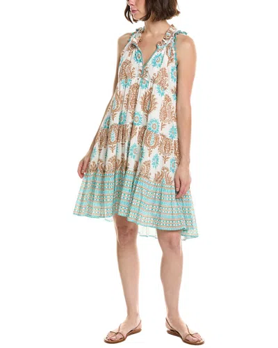 Ro's Garden Sofie Short Dress In Blue Vesuvio In Multi