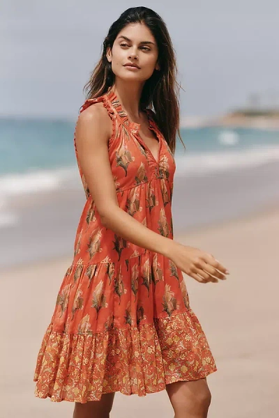 Ro's Garden Sofie Sleeveless Mini Dress In Orange