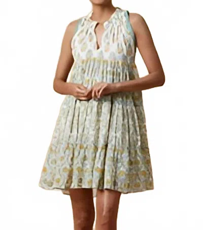 Ro's Garden Sophie Short Dress In Blue Icaro In Multi