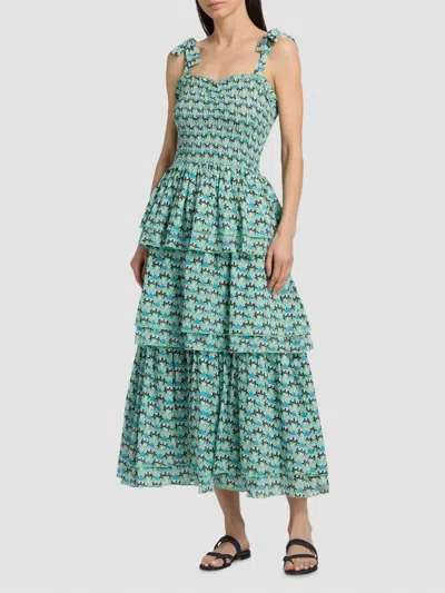 Ro's Garden Spencer Maxi Dress In Blue Zen In Multi