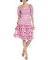 Ro's Garden Tamara Midi Dress In Pink