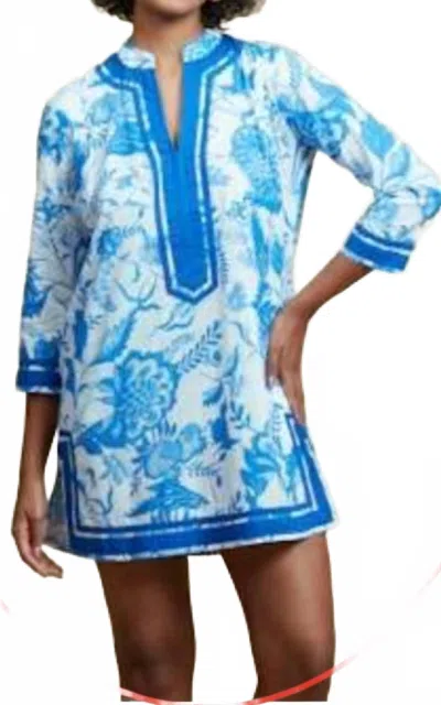 Ro's Garden Tokyo Short Kurta Dress In Blue Tiffany