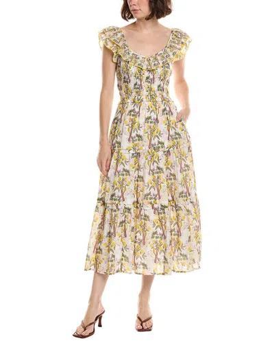 Ro's Garden Ros Garden Tuscany Midi Dress In Metallic