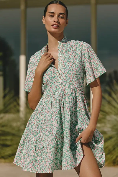 Ro's Garden Vibeka A-line Short Dress In Green