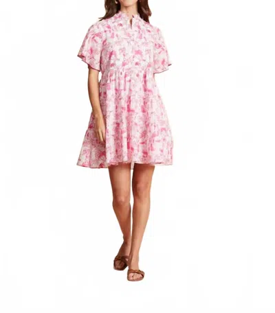 Ro's Garden Vibeka Short Dress In Francesca Pink In Multi