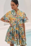 Ro's Garden Vibeka Short-sleeve Mini Dress