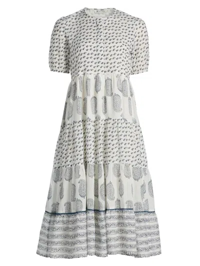 Ro's Garden Women's Daphne Printed Cotton Midi-dress In Multi