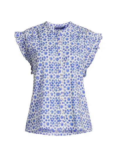 Ro's Garden Women's Daswon Cotton Shirt In Blue