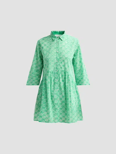Ro's Garden Women's Deauville Cotton Shirtdress In Green