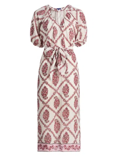 Ro's Garden Women's France Floral Cotton Maxi Dress In Pink