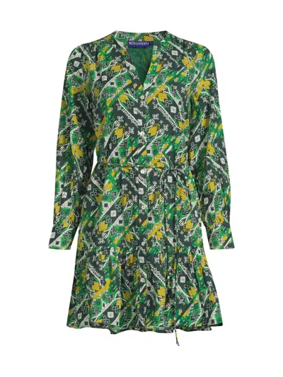 Ro's Garden Women's Ines Printed Cotton Minidress In Green
