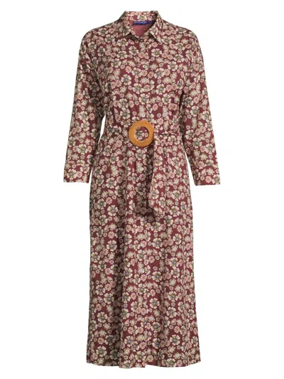 Ro's Garden Women's Jodpur Cotton Maxi Shirtdress In Brown
