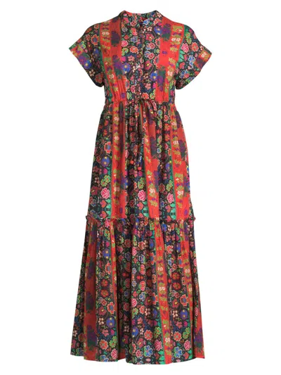 Ro's Garden Women's Mumi Cotton Midi-dress In Multi