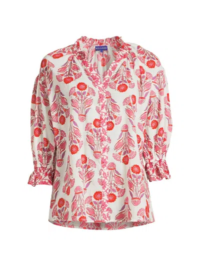 Ro's Garden Women's Rachel Cotton Shirt In Multi