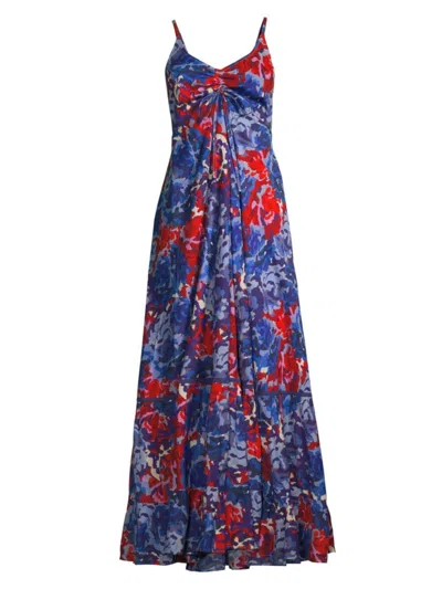 Ro's Garden Women's Tatiana Floral Maxi Dress In Blue Binkaner