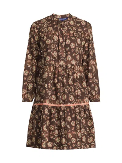 Ro's Garden Women's Tyler Floral Minidress In Brown