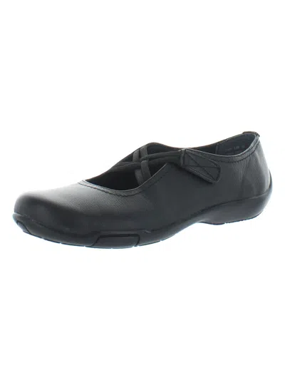 Ros Hommerson Cozy Womens Leather Slip On Mary Janes In Black