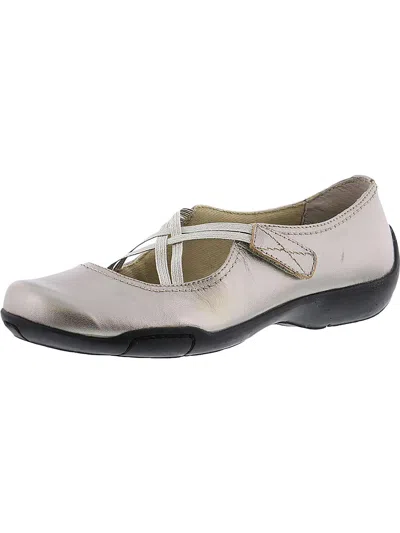 Ros Hommerson Cozy Womens Leather Slip On Mary Janes In Neutral