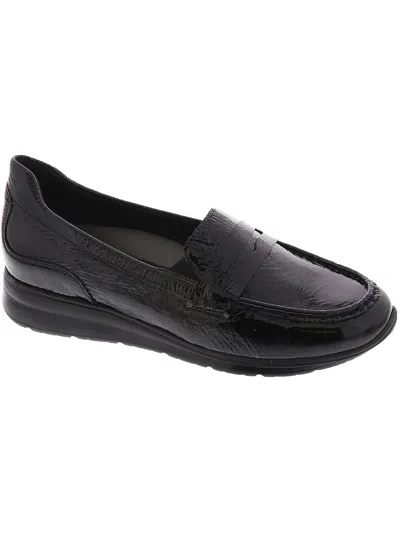 Ros Hommerson Dannon Womens Padded Insole Patent Leather Loafers In Multi