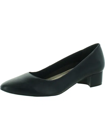 Ros Hommerson Heidi Ii Womens Leather Slip On Block Heels In Blue