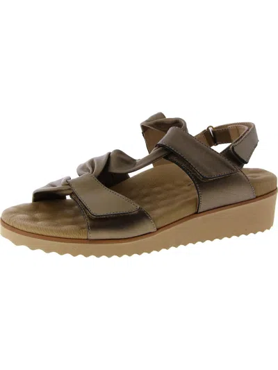 Ros Hommerson Hillary Womens Faux Leather Platform Ankle Strap In Multi