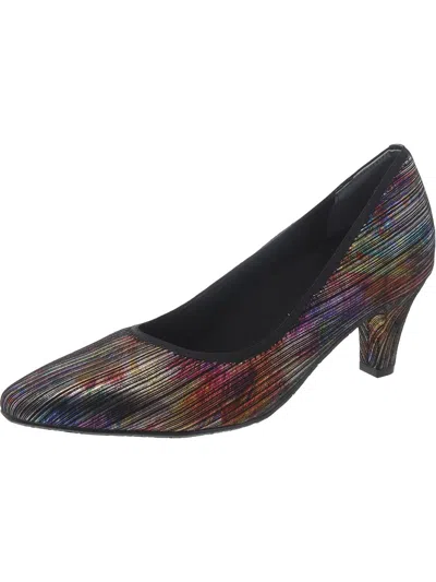 Ros Hommerson Karat Womens Suede Metallic Pumps In Multi