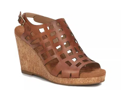 Ros Hommerson Kennedy Wedge Sandal In Brown