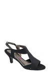 Ros Hommerson Lucky Slingback Kitten Heel Sandal In Black Micro