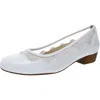 Ros Hommerson Tootsie Womens Leather Slip On Loafers In White