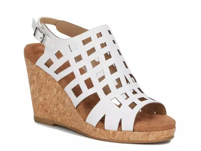 Ros Hommerson Wide Width Kennedy Wedge Sandal In White