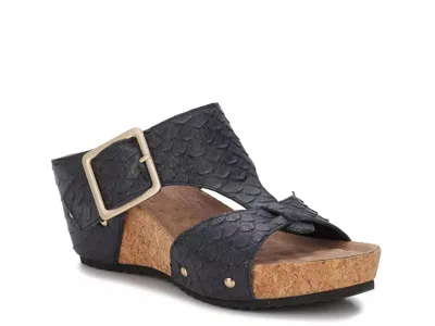 Ros Hommerson Wide Width Thea Wedge Sandal In Black
